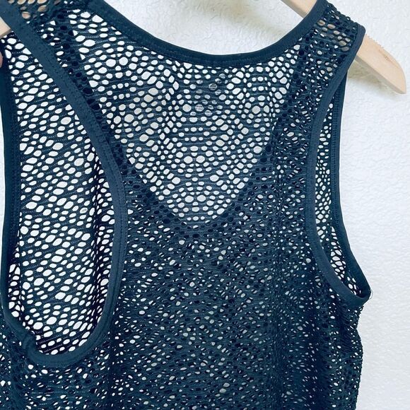 Mossimo Black Mesh Swim Cover Up Tank Top S - Picture 2 of 3